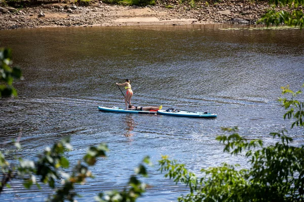 Водні Розваги Річці Влітку — стокове фото