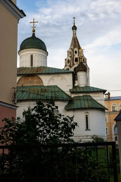 city views of the old Russian city with temples