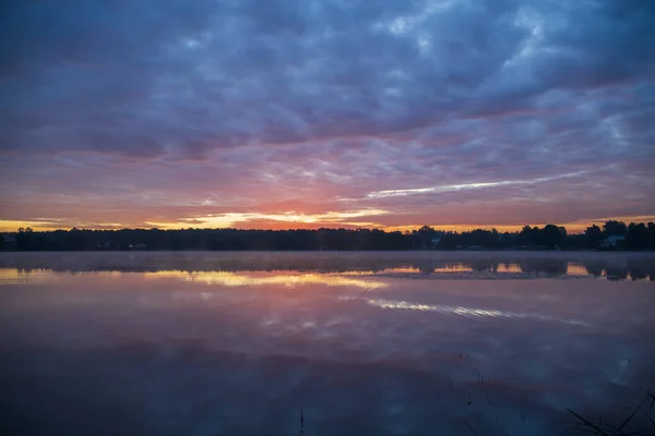 Isla Antiguo Monasterio Medio Del Lago Amanecer — Foto de Stock