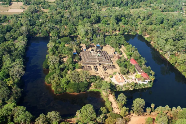 Complejo Antiguo Templo Angkor Watt Vista Aérea — Foto de Stock