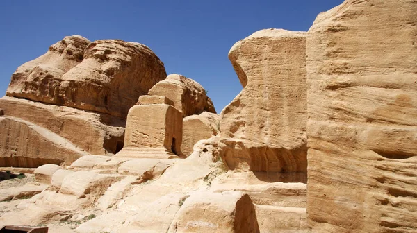 Fascinerande Rosa Klippor Nära Petra Södra Jordanien — Stockfoto