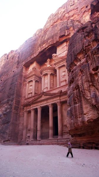 Edifícios Antigos Pedra Petra Sul Jordânia — Fotografia de Stock