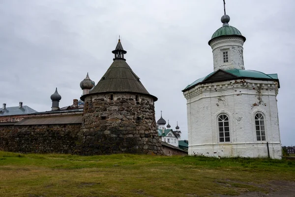 Bílá Kámen Starobylé Monstrum Pevnost Severu Solovetsky Ostrovy — Stock fotografie