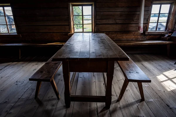 Intérieur Une Vieille Maison Avec Vieux Articles Ménagers Des Peuples — Photo