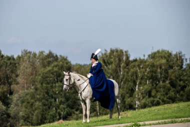 1812 Borodino Savaşı 'ndan sahnelerin yeniden canlandırılması