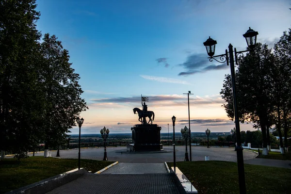 Staré Chrámy Bílého Kamene Pozadí Západu Slunce — Stock fotografie