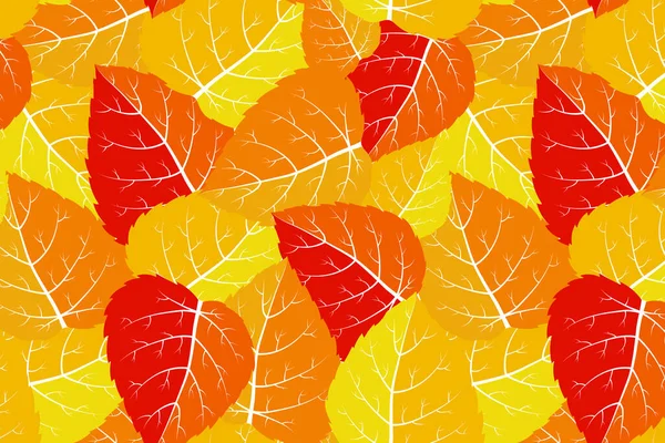 明るいベクトルは骨格を残す 秋のパレットで厚い植物シームレスパターン ファブリック テキスタイル カバー カレンダー バナーのための手描きイラスト — ストックベクタ