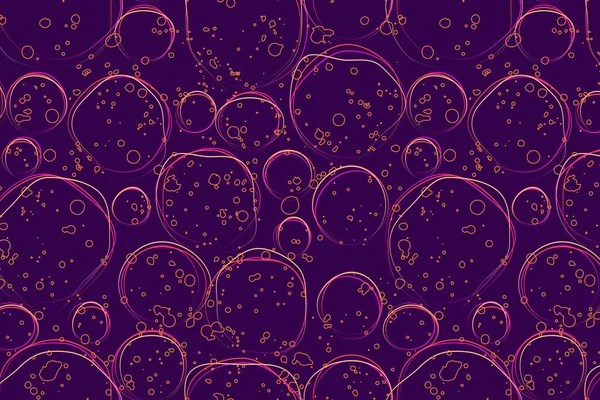 Purple Circle Seamless Pattern Texture Hand Drawn Abstract Geometric Illustration — Stock Vector