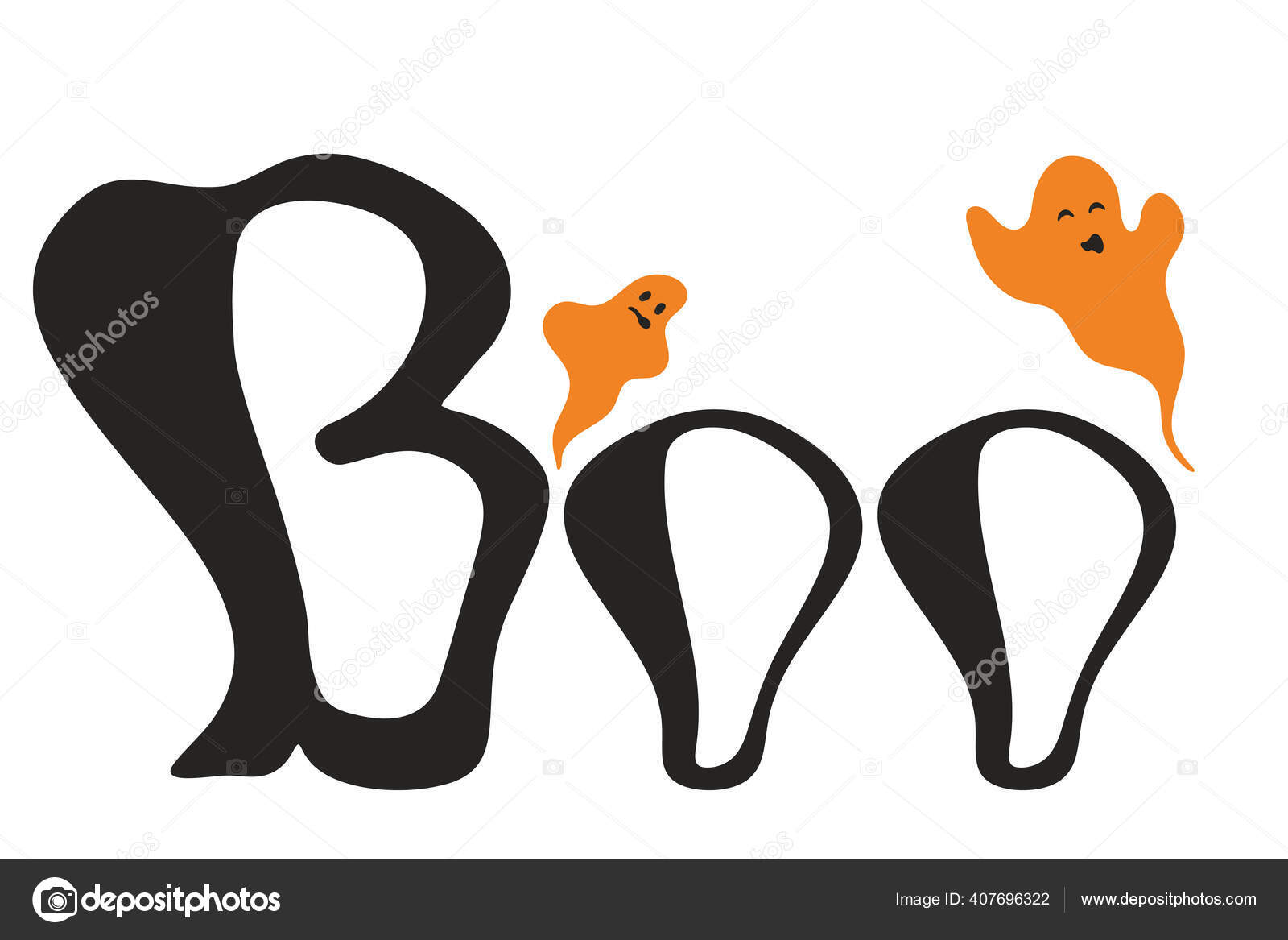 Palabra Dibujada Mano Boo Con Fantasmas Letras Para Diseno Impresion Archivo Imagenes Vectoriales C Ana Bear 407696322