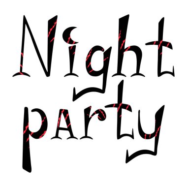 Gece partisi cadılar bayramı ifadesi. Parmak izi tasarımı, poster, afiş, kapak, davetiye, çıkartma ve tişört için kristal küre ve kristallerle el çizimi alıntılar. EPS10
