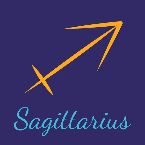 Sagittarius Vector Zodiac Icon Astrological Signs Name Graphic Element Print — Stock Vector