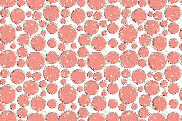 Cercle Bordée Rouge Vert Sur Fond Blanc Illustration Géométrique Abstraite — Image vectorielle