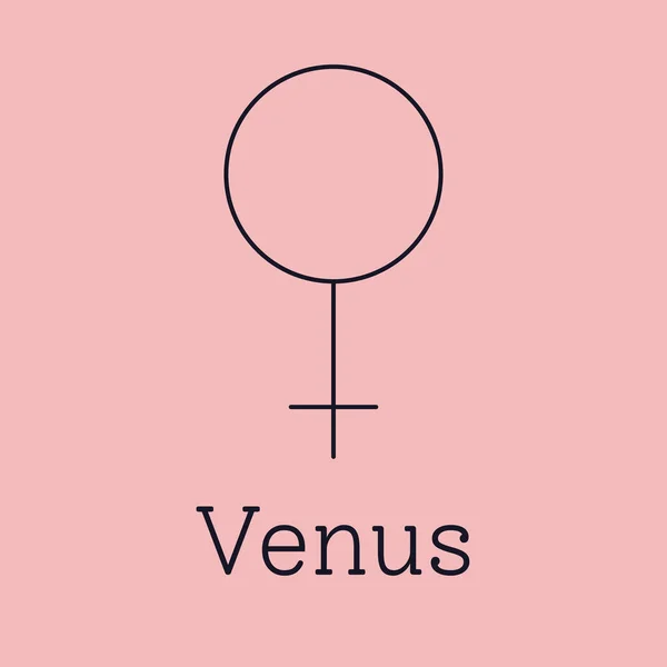 Symbol astrologiczny i zodiaku Wenus — Wektor stockowy