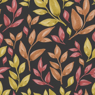 Çiçekli suluboya, sonbahar havasında.