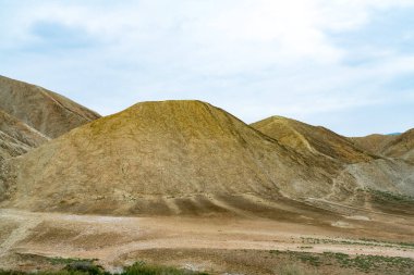 Zhangye Danxia Ulusal Jeolojik Parkı. Zhangye City, Gansu Eyaleti, Çin 'de renkli Danxia Geopark. Güzel ve renkli Danxia şekilleri. 