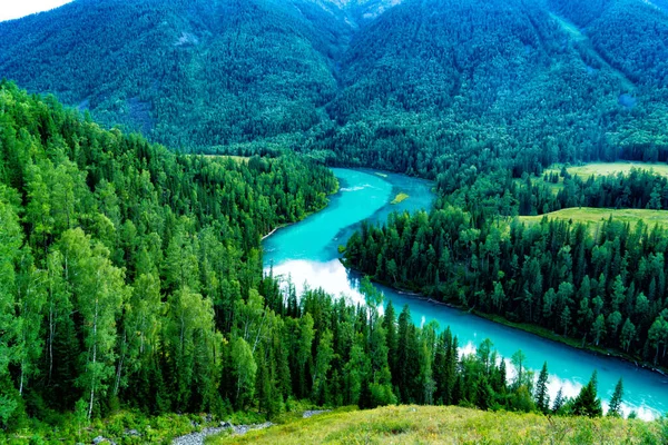 Verão Kanas Lake Altay Xinjiang China Beautiful Tranquila Verão Kanas — Fotografia de Stock