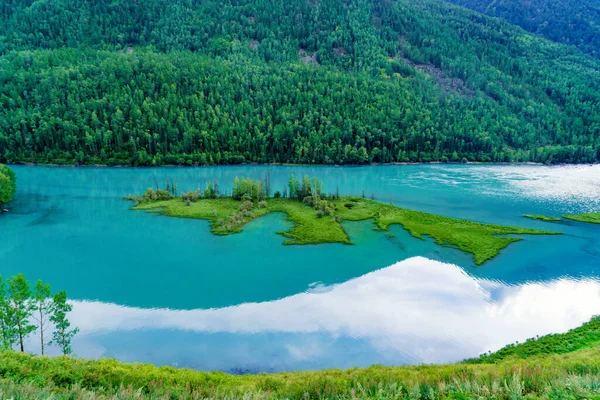 Magnifique Kanas Lake Wolong Bay Étéaltay Xinjiang Chine — Photo