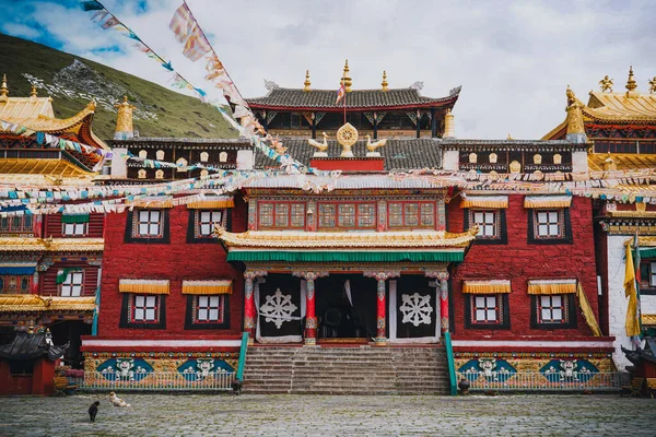 Тибетський Буддизм Храмі Тагун Сак Префектура Ганзі Сичуань Китай Тибетський — стокове фото
