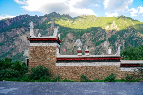 Цзяджу Тибетське Село Тибетська Громада Західному Сичуані Китай Характерні Житла — стокове фото