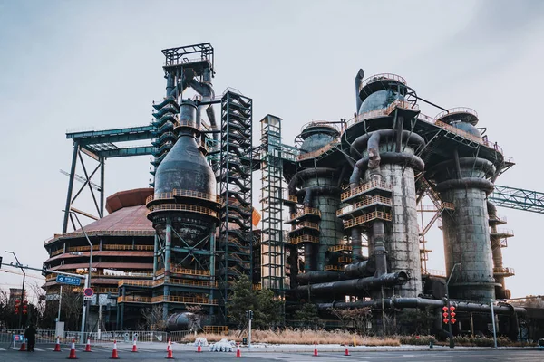 Pekin Shougang Park Time Lapse Video China Pekin Shougang Industrial — Zdjęcie stockowe