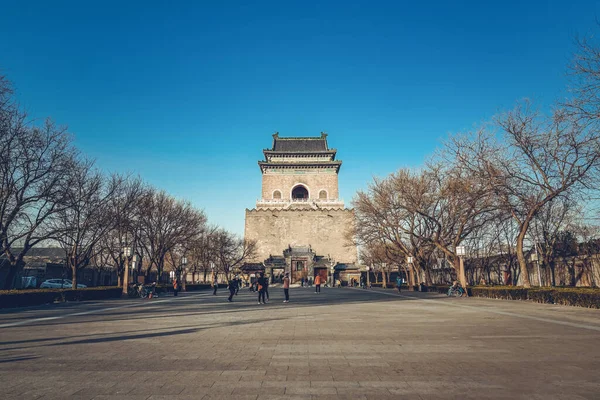 The square in front of the drum tower in Beijing, China