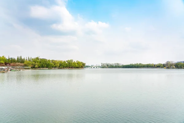 Primavera Yuyuantan Park Pequim China Island Lago Yuyuantan Park Pequim — Fotografia de Stock