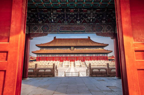 Ancestral Templetaimiao Peking Kina Beijing Arbetar Folkets Kulturpalats Kinesisk Översättning — Stockfoto