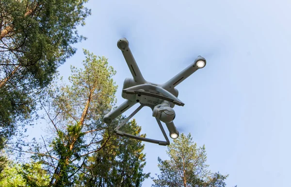 Drone Voa Floresta — Fotografia de Stock