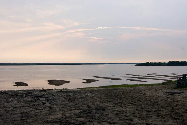 Рожеві Хмари Вечірньому Небі — стокове фото