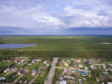 evde drone görünümü