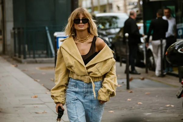 Paris França Setembro 2019 Xenia Adonts Antes Desfile Moda Altuzarra — Fotografia de Stock