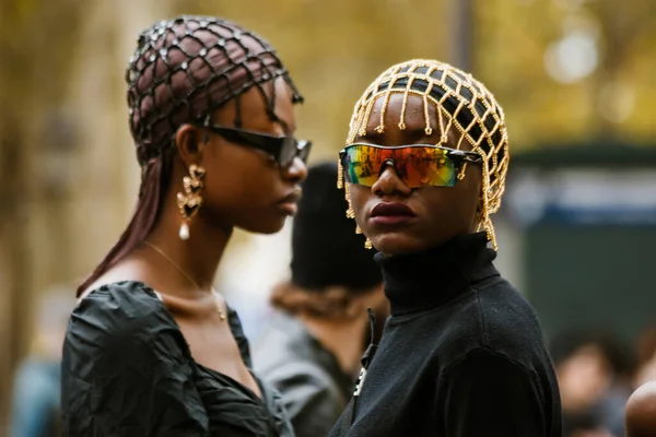 Paris França Setembro 2019 Convidados Após Desfile Moda Altuzarra Paris — Fotografia de Stock