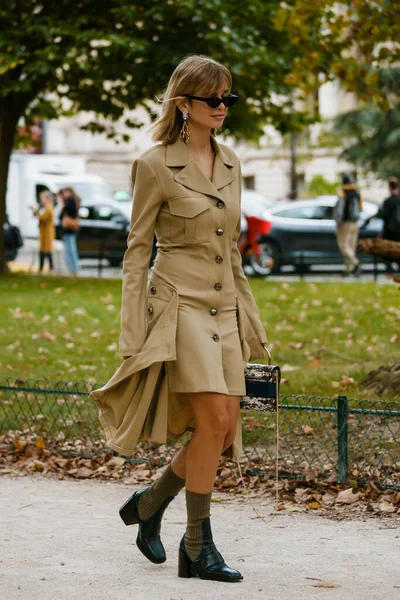 Paris França Setembro 2019 Xenia Adonts Antes Desfile Moda Chloe — Fotografia de Stock