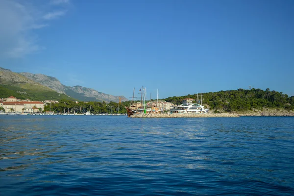 Makarska Kroatien Juni 2019 Andockende Schiffe Der Marina Makarska Kroatien — Stockfoto