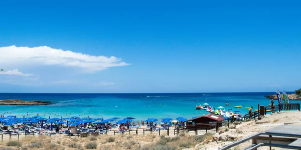 Protaras Zypern Juni 2018 Meerblick Strand Sonniger Tag Protaras Zypern — Stockfoto