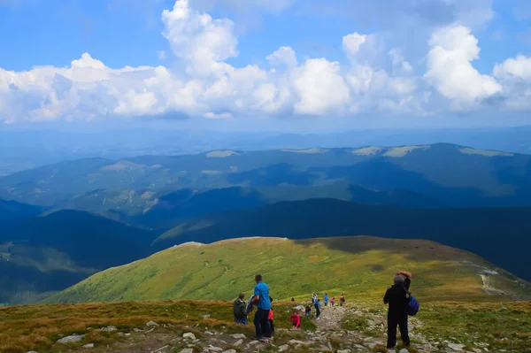 Carpathian Mountains Ukraine August Way Hoverla Highest Ukrainian Carpathian Mountain — Stock Photo, Image