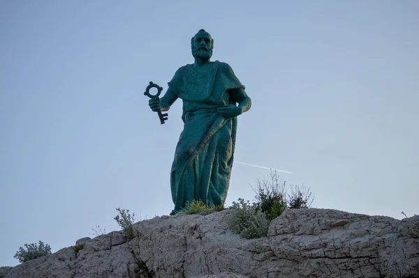 Makarska Croacia Junio Monumento Petra Ciudad Makarska Mar Adriático Dalmacia —  Fotos de Stock