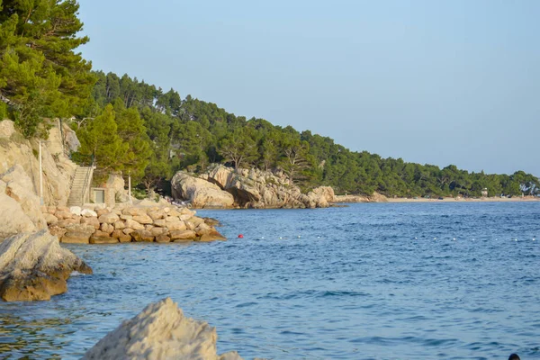 Adria Strand Ferienort Brela Kroatien Inselchen Strand Von Punta Rata — Stockfoto