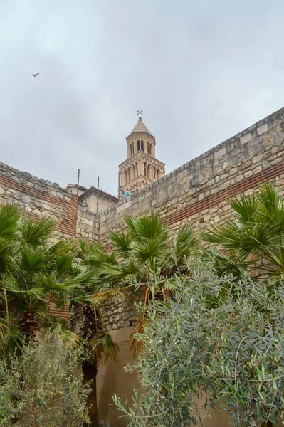 Split Croatia Június Diocletianus Palotájának Pincéi 2019 Június Splitben Néhány — Stock Fotó