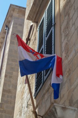 Hırvatistan 'ın Dubrovnik kentinde bayrağı