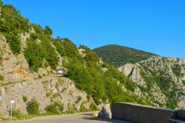 Hırvatistan ve Biokovo ulusal park manzarası manzarası