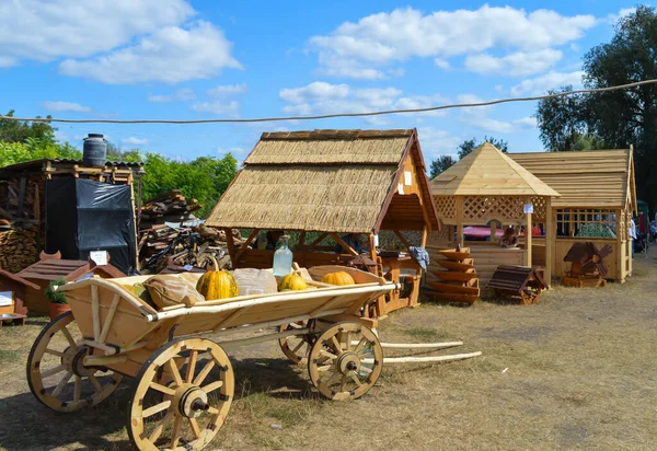 Velyki Sorochintsi Ucrania Agosto 2017 Sorochinskyi Feria Decoración Mercado Nacional —  Fotos de Stock