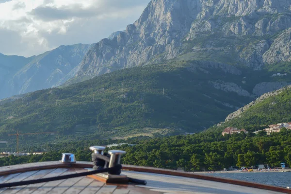 Panoramic view of Makarska riviera from board