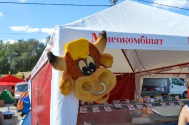 Velyki Sorochintsi, UKRAINE - 25 Ağustos 2017: Ukrayna 'nın ulusal yıllık pazarı 