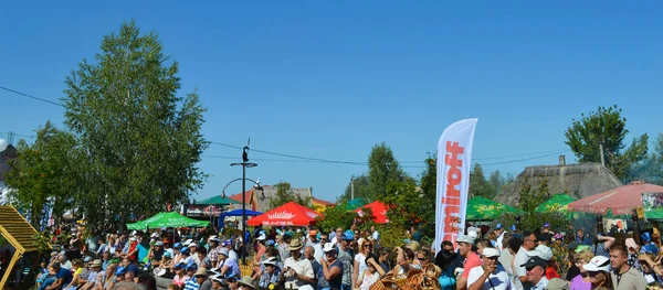 Velyki Sorochintsi Ukrajina Srpna 2017 Lidé Jdou Národní Ukrajinský Roční — Stock fotografie