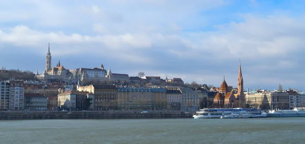 Budapest Hungría Diciembre 2017 Vista Hacia Zona Del Castillo Budapest — Foto de Stock