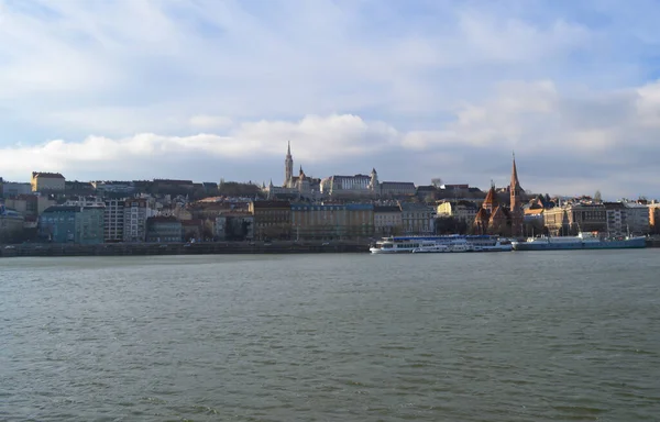 Budapest Hungría Diciembre 2017 Vista Hacia Zona Del Castillo Budapest — Foto de Stock