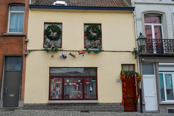 Brussels Belgium December 2018 Karácsonyi Dekoráció Etterbeek Kerületben Brüsszelben Belgiumban — Stock Fotó