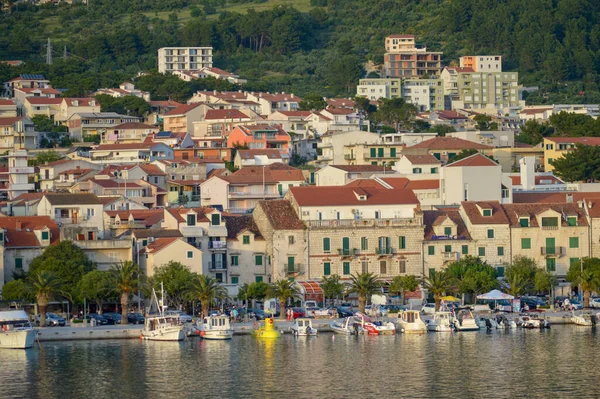 Makarska Croacia Junio Vista Del Centro Makarska Desde Mar Makarska —  Fotos de Stock