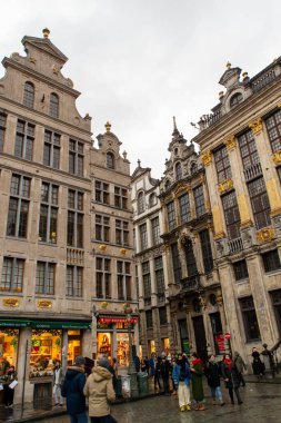 BRÜKSEL, BELGIUM - 1 Ocak 2019: Brüksel, Belçika 'daki Grand Place. 